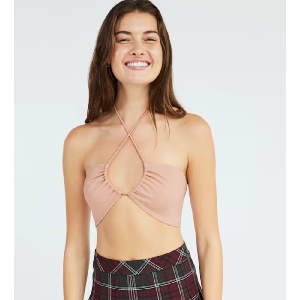Sunday Best Cora Strapless‎ Halterneck Ruched Tube Top Small